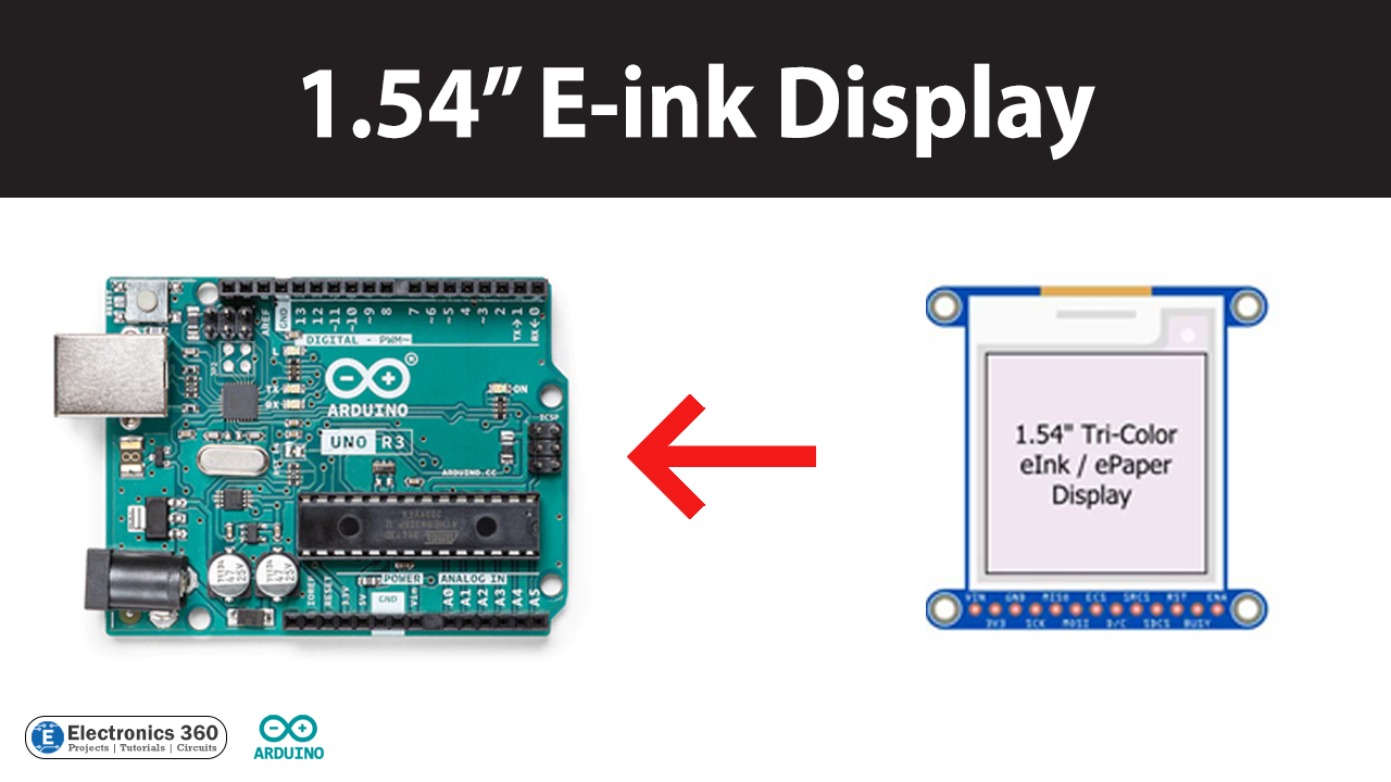 Interfacing 1.54" E-ink Display with Arduino
