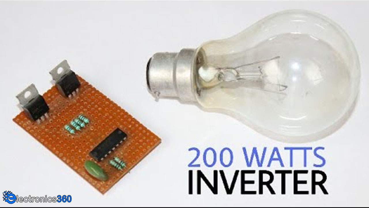 Power Inverter (200W) Using CD4047 Monostable/Astable Multivibrator IC