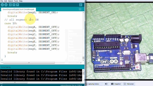 DIY Digital Wall Clock Using Arduino ATMega328p 8-Bit AVR MCU IC