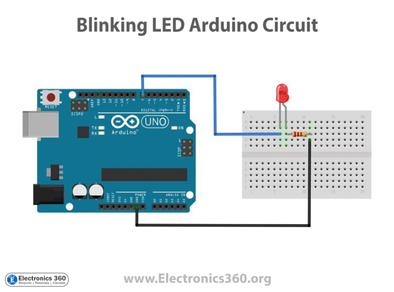 Blinking an LED using Arduino - Electronics 360