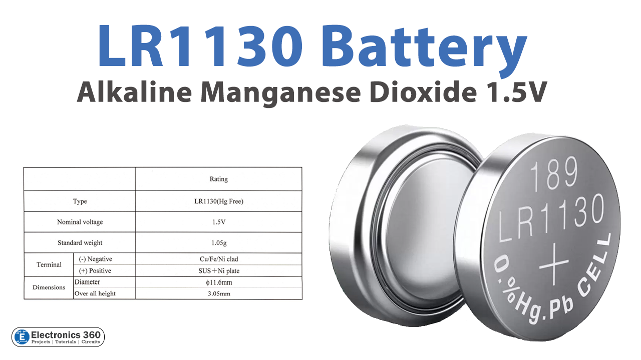 LR1130 Battery Alkaline Manganese Dioxide 1.5V -E3